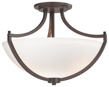 Minka-Lavery 4932-284 - 3 LIGHT SEMI FLUSH MOUNT