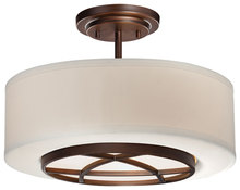 Minka-Lavery 4951-267B - 3 LIGHT SEMI FLUSH MOUNT