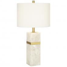 Pacific Coast Lighting 239C8 - TL-26&#34; Alabaster With Metal Band