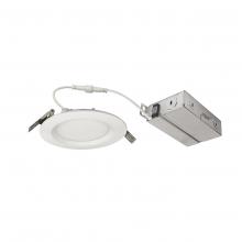 Nora NEFLINTW-R4MPWLE4 - 4" E-Series FLIN Round LED Downlight Selectable 5CCT, Matte Powder White Finish, 120-277V