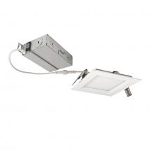 Nora NEFLINTW-S4MPWLE4 - 4" E-Series FLIN Square LED Downlight Selectable 5CCT, Matte Powder White Finish, 120/277.