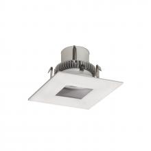 Nora NLCBC2-45527MPW/10LE4 - 4&#34; Cobalt Click Square Retrofit Pinhole, 1000lm / 12W, 2700K, Matte Powder White Finish,