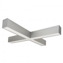 Nora NLUD-X334A - &#34;X&#34; Shaped L-Line LED Indirect/Direct Linear, 6028lm / Selectable CCT, Aluminum finish