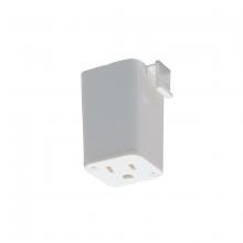 Nora NT-327W - Outlet Adaptor, 1 or 2 circuit track, White