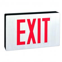 Nora NX-505-LED/R/2F - Die-Cast LED Exit Signs with AC only, Red Letters, Black Housing, 2 Faces