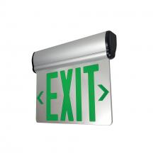 Nora NX-810-LEDGMA - EXIT ADJ AC 1F GRN/MIR ALUM