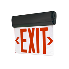 Nora NX-811-LEDRMB - Surface Adjustable LED Edge-Lit Exit Sign, 2 Circuit, 6&#34; Red Letters, Single Face / Mirrored