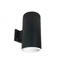 Nora NYLI-6WI1WWB - 6&#34; Cylinder, Black, Wall Mount, Incandescent, Refl., White