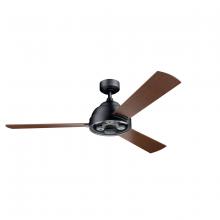 Kichler 300253DBK - Pinion 60&#34; Fan Distressed Black finish and Auburn Stained Blades