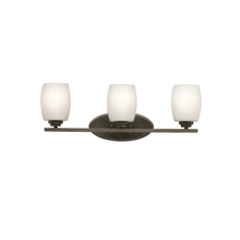 Kichler 5098OZS - Eileen 24&#34; 3 Light Vanity Light with Satin Etched Cased Opal Glass in Olde Bronze®