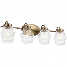 Kichler 55040CLZ - Janiel 33.25&#34; 4 Light Vanity Light with Clear Glass in Classic Bronze