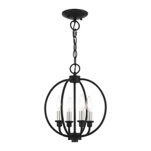 Livex Lighting 4664-04 - 4 Lt Black Chandelier