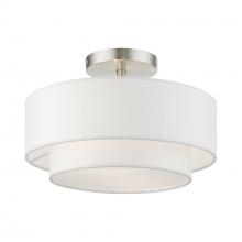 Livex Lighting 47151-91 - 2 Light Brushed Nickel Semi-Flush