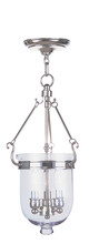 Livex Lighting 5063-35 - 3 Light Polished Nickel Chain Lantern