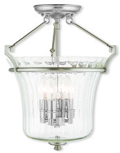 Livex Lighting 50925-91 - 4 Light Brushed Nickel Ceiling Mount