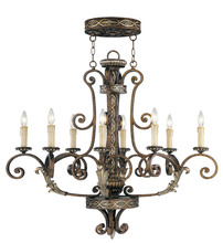 Livex Lighting 8538-64 - 8 Light PBZ Oval Chandelier