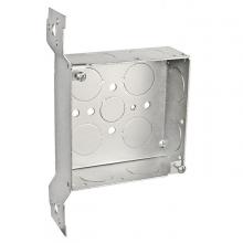 Aura Electric 19DW-1/2-3/4 - 4x4 x 1/2 Inch Drywall Outlet Box with 1/2 Inch and 3/4 Inch Knockouts FM Bracket
