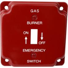 Aura Electric 19-GAS - 4 Inch Square Gas Burner Emergency On/Off Toggle Switch Cover