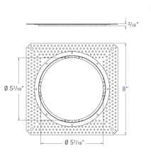 Creative Systems Lighting ED5-R-FMA - 5&#34; Round Flush Mount Adapter For New Eco-Downlight Systems