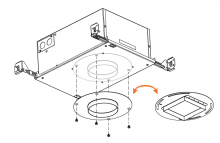 Creative Systems Lighting ED3-R-FMA - 3&#34; Round Flush Mount Adapter For New Eco-Downlight Systems