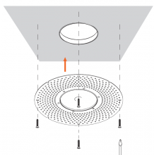 Creative Systems Lighting ED3-R-TL - 3&#34; Round Trimless Mudplate For New Eco-Downlight Systems