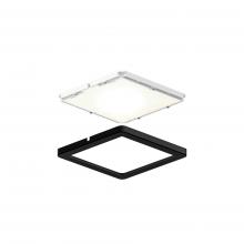 DALS Lighting K4006SQ-4K-BK - Black Kit of 3 Ultra Slim Square Under Cabinet Puck Lights