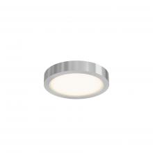 DALS Lighting CFLEDR06-CC-SN - Satin Nickel 6 Inch Round Indoor/Outdoor LED Flush Mount