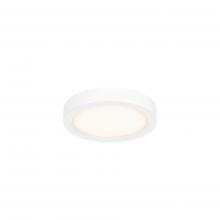 DALS Lighting CFLEDR06-CC-WH - White 6 Inch Round Indoor/Outdoor LED Flush Mount