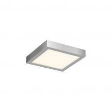 DALS Lighting CFLEDSQ06-CC-SN - Satin Nickel 6 Inch Square Indoor/Outdoor LED Flush Mount