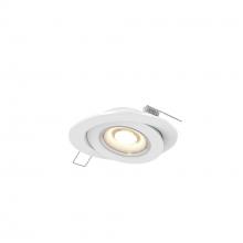 DALS Lighting FGM4-CC-WH - White 4 Inch Flat Recessed LED Gimbal Light