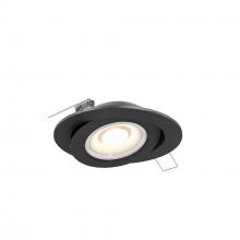 DALS Lighting FGM6-CC-BK - Black 4 Inch Flat Recessed LED Gimbal Light