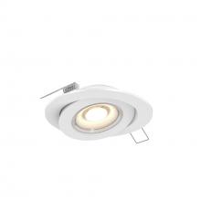 DALS Lighting FGM6-CC-WH - White 4 Inch Flat Recessed LED Gimbal Light