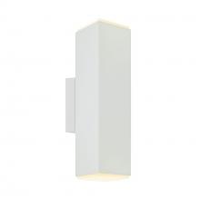 DALS Lighting LEDWALL-B-WH - White 4 Inch Square Adjustable LED Cylinder Sconce