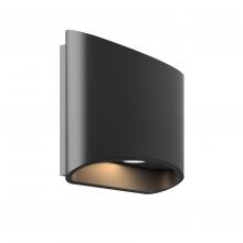 DALS Lighting LEDWALL-H-BK - Black 6 Inch Oval Up/Down LED Wall Sconce