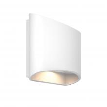 DALS Lighting LEDWALL-H-WH - White 6 Inch Oval Up/Down LED Wall Sconce