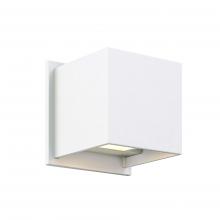 DALS Lighting LEDWALL001D-WH - White Square Directional Up/Down LED Wall Sconce