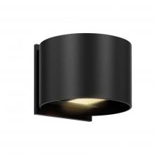DALS Lighting LEDWALL002D-BK - Black Round Directional LED Wall Sconce