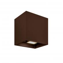 DALS Lighting LEDWALL-G-BR - Bronze 4 Inch Square Directional Up/Down LED Wall Sconce