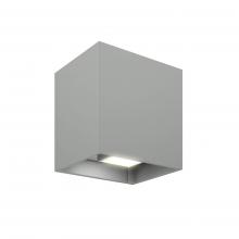 DALS Lighting LEDWALL-G-SG - Silver Grey 4 Inch Square Directional Up/Down LED Wall Sconce
