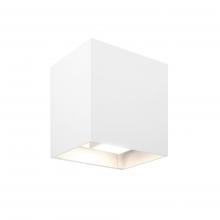 DALS Lighting LEDWALL-G-WH - White 4 Inch Square Directional Up/Down LED Wall Sconce