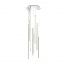 DALS Lighting PDLED120-8-WH - White 8 Light Round CCT LED Duo-Light Cylinder Pendant Cluster