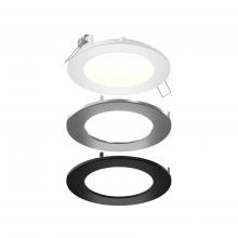 DALS Lighting SPN4-CC-3T - Multi 4 Inch Round LED Recessed Panel Light with Multi Trim