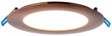 Lotus LED Lights LL6R-27K-BC - 6 Inch Round Super Thin 17W LED 2700K Brushed Copper 110 Deg 950lm Type IC CRI 90+