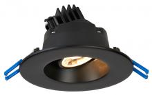 Lotus LED Lights LRG3-35K-BK - 3 Inch Round Regressed Gimbal 7.5W LED 3500K Black 38 Deg 620 lm Type IC CRI 90+