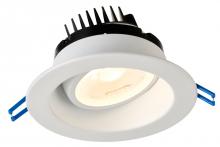 Lotus LED Lights LRG4-35K-WH - 4 Inch Round Regressed Gimbal 11.4W LED 3500K White 38 Deg 1020 lm Type IC CRI 90+
