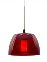 Besa Lighting 1XT-SPURRD-LED-BR - Besa Spur Cord Pendant, Red, Bronze Finish, 1x3W LED