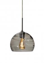 Besa Lighting J-SPIR8SM-EDIL-BR - Besa Spirit 8 Pendant For Multiport Canopy, Smoke, Bronze Finish, 1x8W LED Filament