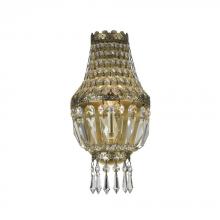 Worldwide Lighting Corp W23086AB6 - Metropolitan 1-Light Antique Bronze Finish and Clear Crystal Basket Wall Sconce Light 6 in. W x 12 i