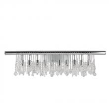 Worldwide Lighting Corp W23110C36 - Nadia 10-Light Chrome Finish and Clear Crystal Vanity Wall Linear Wall Sconce Light 36 in. W x 10 in