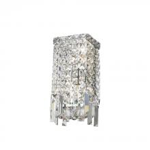 Worldwide Lighting Corp W23621C6 - Cascade 2-Light Chrome Finish Crystal Rectangular Wall Sconce Light  6 in. W x 13 in. H ADA